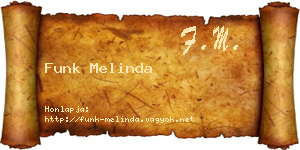Funk Melinda névjegykártya