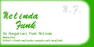melinda funk business card